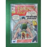 The Fantastic Four #14/No.14, 9d, in used well read condition.