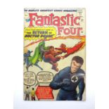 The Fantastic Four #10/No.10, 9d, in used well read condition.