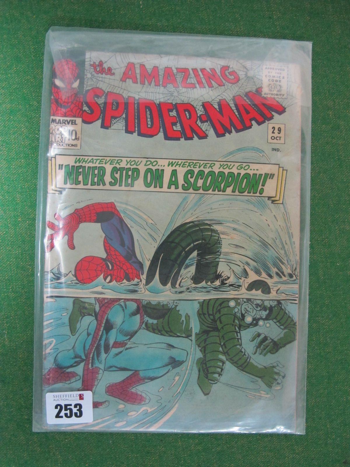 The Amazing Spiderman #29/No.29, 9d, in used well read condition.