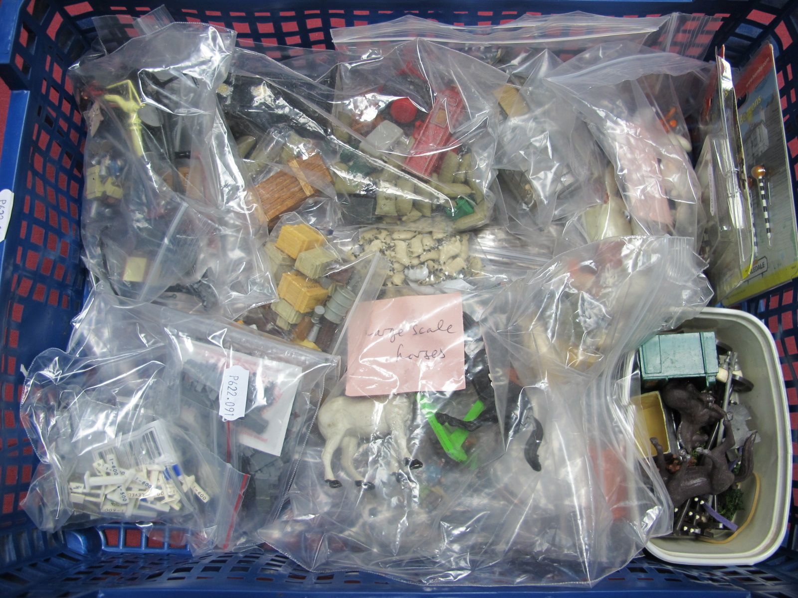 A Quantity of Trackside Accessories, 'N', 'OO' and 'O' gauge, animals, people, platform items, etc.