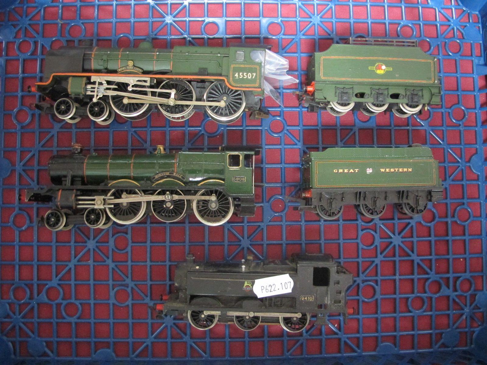 Three 'OO' Gauge/4mm Unboxed Steam Locomotives, a Graham Farish class 94XX 0-6-0 BR black R/No 9410,