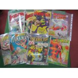 Eight DC Comics, comprising Blackhawk #183, #181, Hawkman #5, #4, #1, Tales of The Unexpected #78,