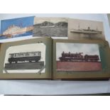 An Album of Over Forty Picture Postcards, early XX Century 1970's mainly steam trains including