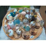 Vintage and Modern Scent Bottles, paper weights:- One Tray.