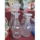 Four Varying Glass Decanters.
