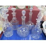 A Pair of XIX Century Decanters, and other XIX Century decanters.