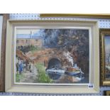 Harley Crossley, 'Braunston Scene', oil on canvas, signed lower left, 29 x 39cm.