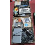 Four Boxes of Various Electronics, to include Bang and Olfsen remote control, Zin Ewarger lens R.R-