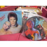 David Bowie Collection, Lp's include Scary Monsters, Lets Dance (picture disc), Pinups, Ziggy