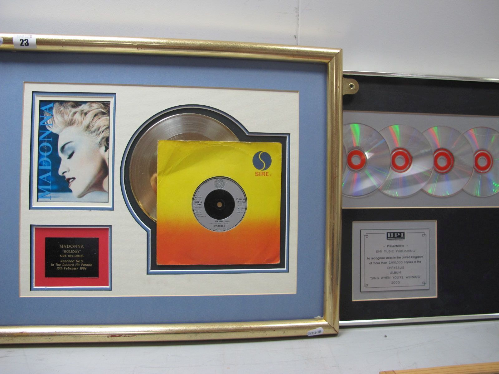 Robbie Williams - Sing When You're Winning Award, presented to EMI Music Publishing for sales in