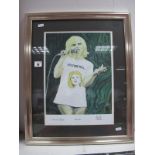 Blondie Limited 1st Edition Print, numbered 95 of 150 signed by the artist Paul Howell, measuring
