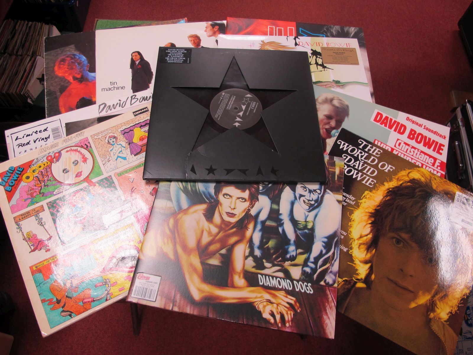 David Bowie L.P's, eleven albums including Images 1966-1967 (Deram SDM 3017) 1973, The World Of