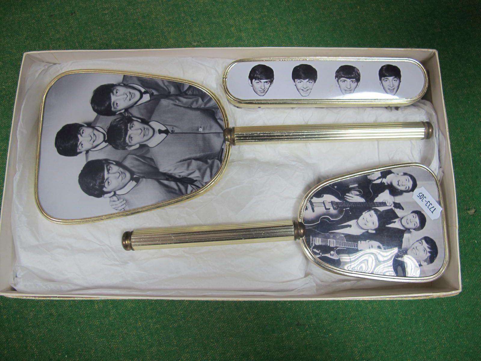 The Beatles Vanity Brush and Mirror Set.