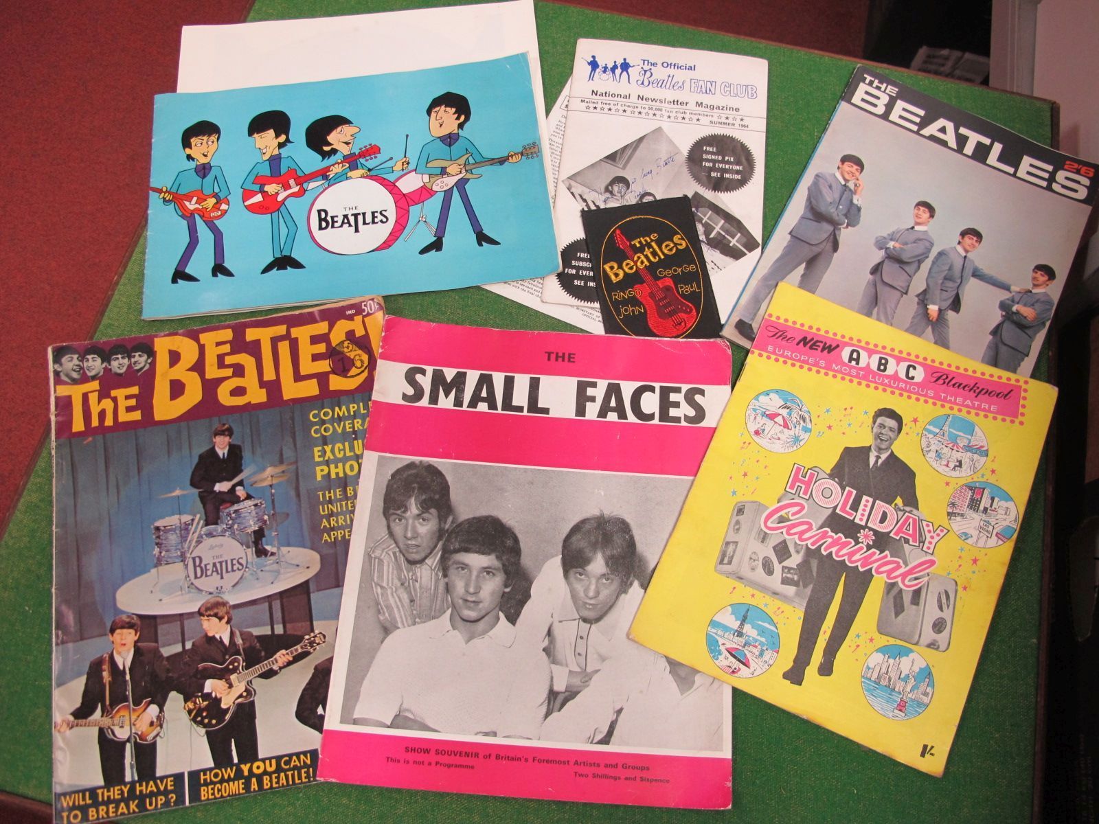 Beatles Fan Club Releases and Others, this lot includes an unused patch sent out by the fan club,