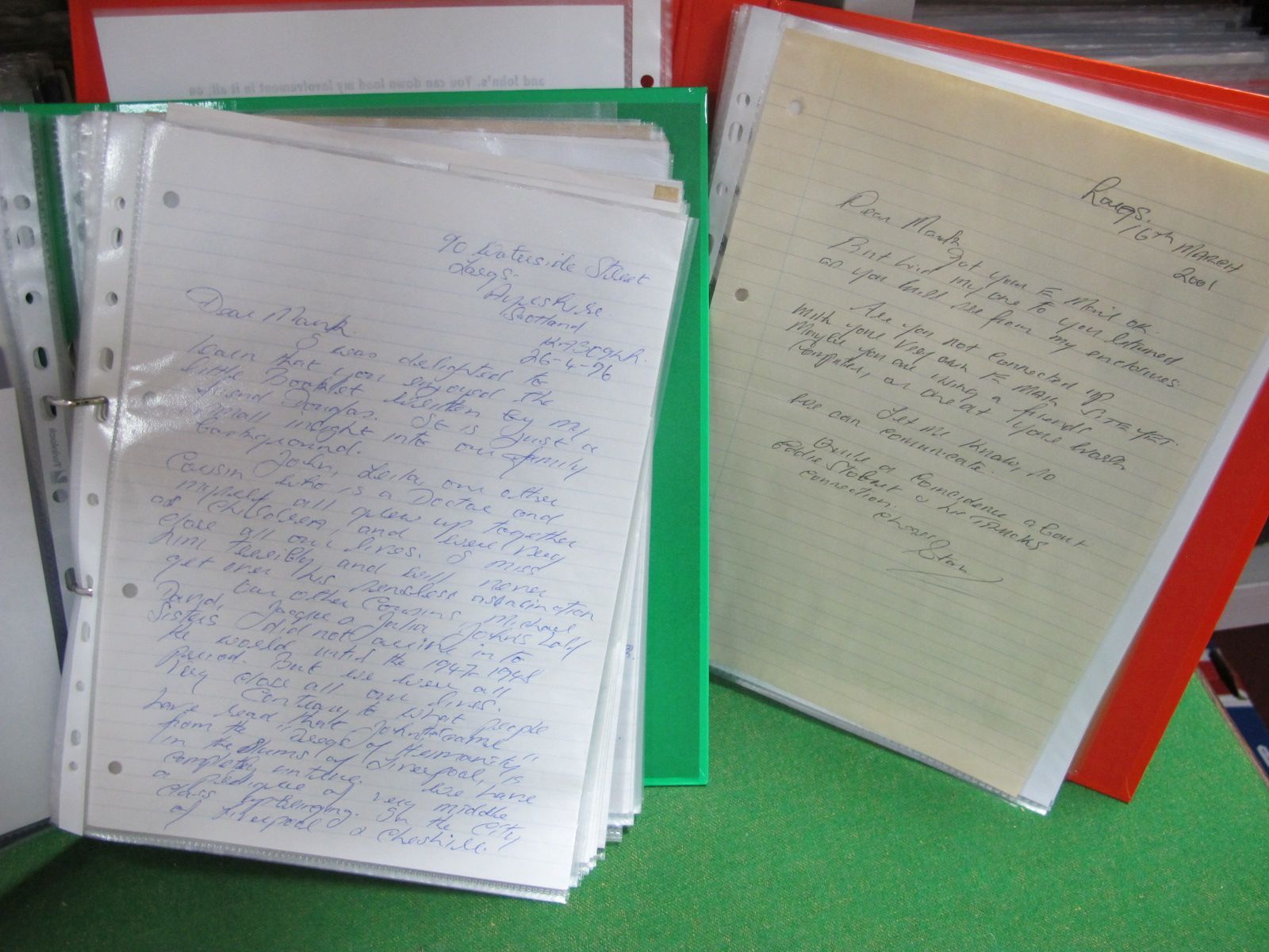 John Lennon and The Beatles Interest, here we have two folders of correspondence with Stanley Parkes