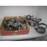 Assorted Plated Tea Wares :- One Box