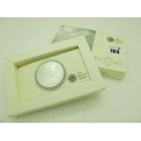 Royal Mint 2010 £2 Silver Bullion Coin 1oz, boxed with certificate of authenticity.