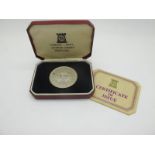 A 1977 Pobjoy Mint Solid Sterling Silver Crown, to commemorate The Queens Silver Jubilee, cased with