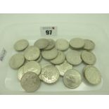 A GB Silver Pre 1947 Two Shillings, all in good condition, total weight 235g.