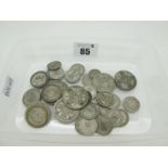GB Pre 1947 Silver Coins, Half Crown, Florin's, Sixpence's etc. total weight 145g.