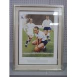 'Greavsie' Limited Edition Colour Print by Gary Keane, 193/300, image 42 x 31cm, signed by Jimmy