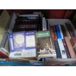 Books - Un Uomo Paolo Caccia Dominioni, Cricket, Mountbatten, many others:- Two Boxes