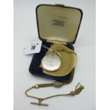J.W. Benson London; A Slim Gold Plated Cased Openface Pocketwatch, the signed circular dial with