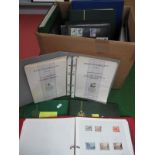 A Carton Containing World Collection of Stamps, in eight binders and stock sheets, includes