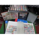 A World Collection of Mainly Used Stamps, in six binders, many hundreds of stamps to sort.