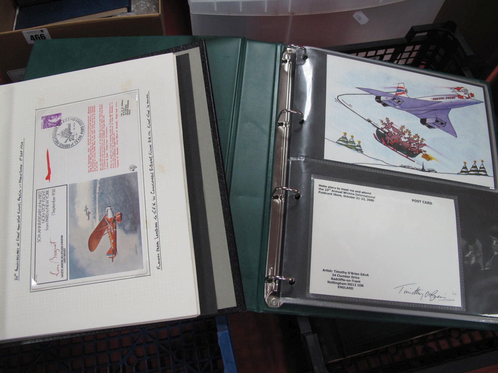 Two Albums with a Selection of Concorde Cover and Postcards, seventy five plus items some signed.