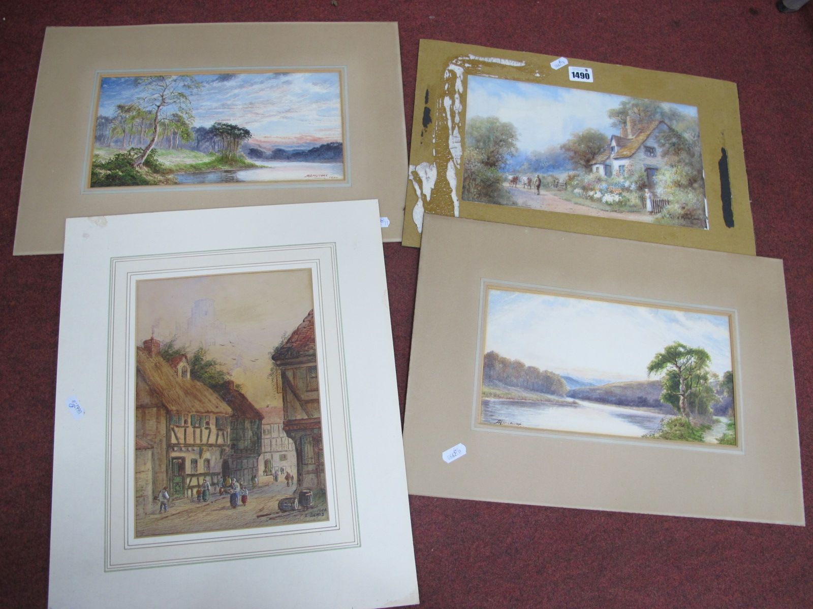 Unframed Watercolours by A Longmore (2), E Morgan & L. Lewis (4)