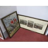 After W.J. Shaver 'The Find', 'The Meet' and 'The Brook' Coloured Prints, in single frame, overall