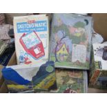 Vintage Toys- Two boxed Table Tennis Sets (one by Marks and Spencer), a boxed Merit Sketch-o-