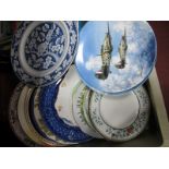 Coalport, Doulton, collectors and other plates:- One Box