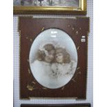 Rosemont, Oval Portrait Study of Sisters, circa 1900, in period oak and gilt frame, image 49.5 x