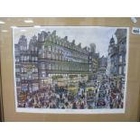 George Cunningham, 'High Street', limited edition print 71/250, signed lower right, 33 x 43cm.