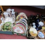 Collectors Plates, Japanese coffee set, jug and bowl, Spode tureen, other ceramics, clocks, etc:-