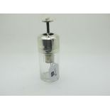 A Hallmarked Silver Mounted Atomiser Pump Scent Bottle, Birmingham 1909, inscribed initials and