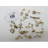 9ct Gold Body Jewellery, including "375" etc.