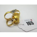 Six 22ct Gold Wedding Bands, one inscribed inside "Billie 28-12-27 Noreen". (6)