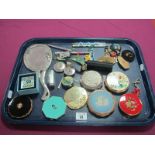 Stratton and Other Powder Compacts, including Wedgwood Jasperware, lipstick case, hand mirror,