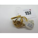 Eight 22ct Gold Wedding Bands. (8)