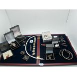 Hallmarked Silver, "925" and Other Modern Jewellery, including bangles, earrings, plaited