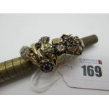 Eight 9ct Gold Cluster Dress Rings, (finger sizes noted M, N, O, P, Q). (8)