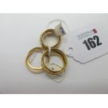 Six 22ct Gold Wedding Bands, (damages); together with two further bands. (8)