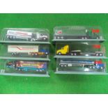 Six 'HO' Gauge U.S.A "Kenworth" Articulated Lorries, by Jouef, various liveries, good.