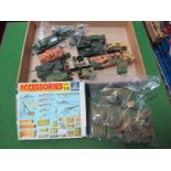A Quantity of Plastic Kit Built Army Tanks, Vehicles, Weapons, etc, fair to good, approximately