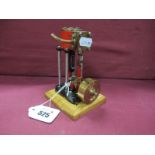 A Small Vertical Steam Engine, 5 inch high single cylinder with ½ inch stroke and 1½ inch solid