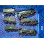 Three Hornby (China) 'OO' Gauge/4mm "Royal Scot" 4-6-0 Steam Locomotives and Six Wheel Tenders, BR