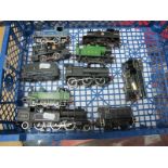 Nine 'OO' Gauge/4mm Unboxed Steam Locomotives, for spares of repair, Airfix 0-6-0 class 4F and